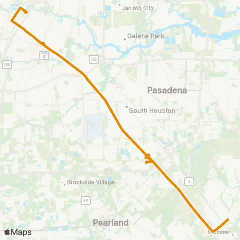 Park & Ride Fuqua / Bay Area P&R map