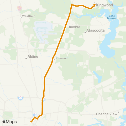 Park & Ride Kingwood P&R map