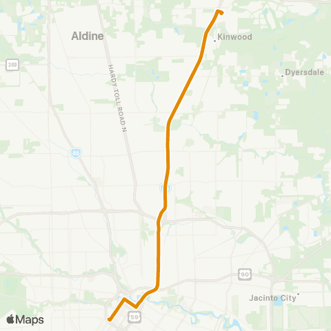Park & Ride Eastex P&R map