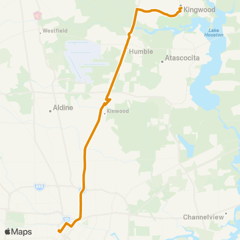 Park & Ride Kingwood / Townsen / Eastex P&R map