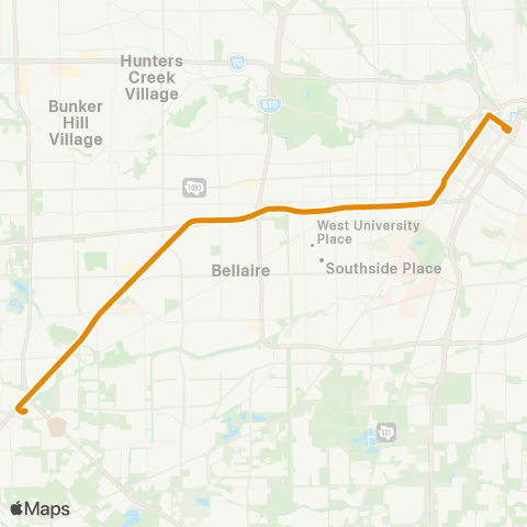 Park & Ride West Bellfort P&R map
