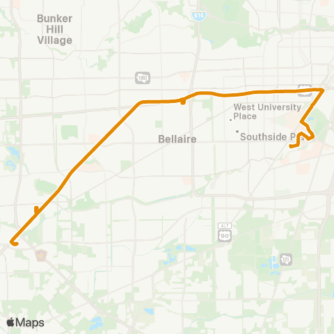 Park & Ride Southwest Freeway / TMC P&R map