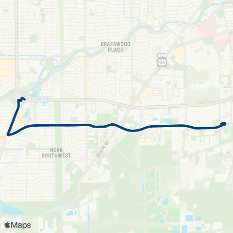METRO West Loop P&R map