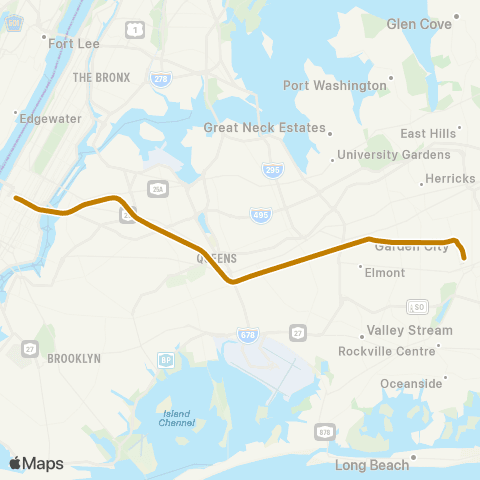 Long Island Rail Road Hempstead Branch map
