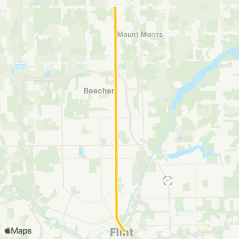 MTA Flint North Saginaw map