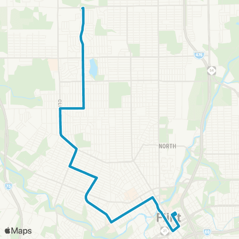 MTA Flint Civic Park map