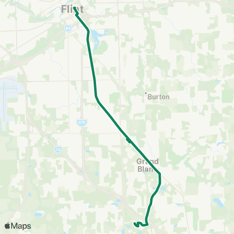 MTA Flint South Saginaw map