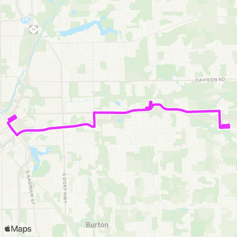 MTA Flint Burton-Davison map