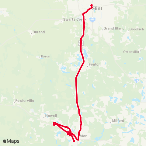 MTA Flint Brighton map