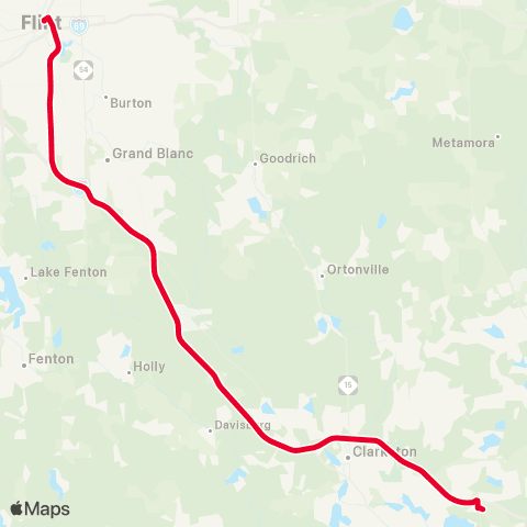 MTA Flint Great Lakes Crossing Mall map