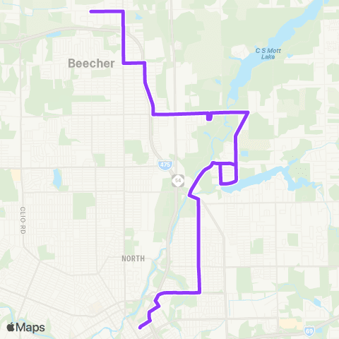 MTA Flint Franklin map