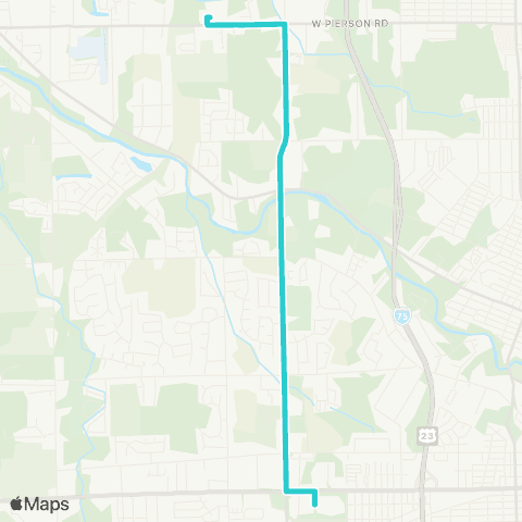 MTA Flint Linden-Pierson map