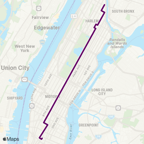 MTA Manhattan Harlem - East Village map