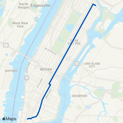 MTA Manhattan East Harlem - City Hall map
