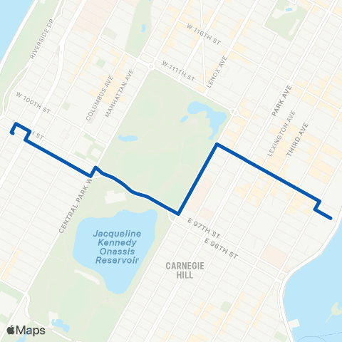 MTA Manhattan East Harlem - West Side map