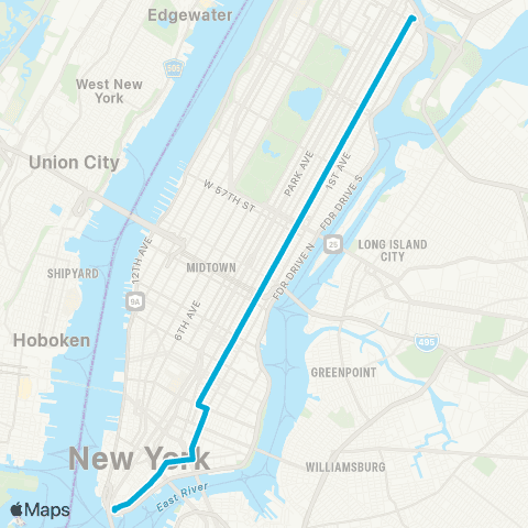 MTA Manhattan East Harlem - South Ferry map