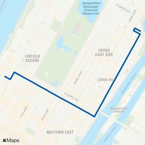 MTA Manhattan Yorkville - Clinton map