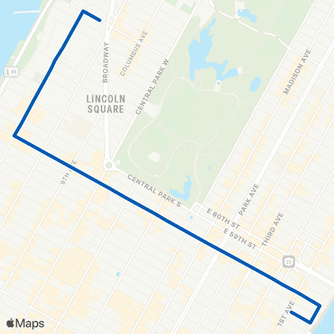 MTA Manhattan East Side - West Side map