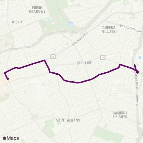 MTA Queens Queens Village - Jamaica map