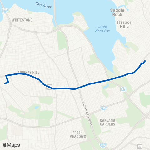MTA Queens Little Neck - Flushing map