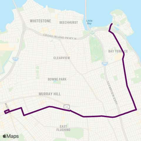 MTA Queens Fort Totten - Flushing map