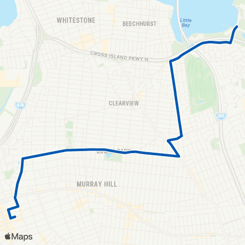MTA Queens Fort Totten - Flushing map