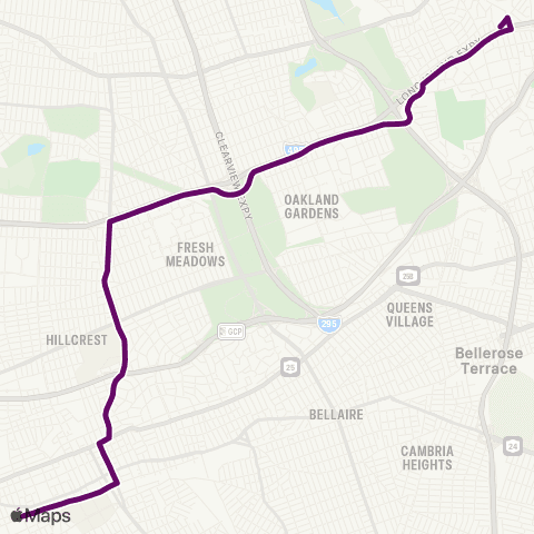 MTA Queens Little Neck - Jamaica map