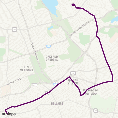 MTA Queens Little Neck - Jamaica map