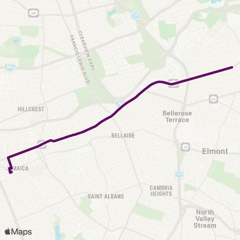 MTA Queens Floral Park - Jamaica map