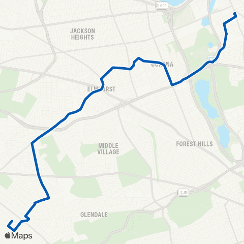 MTA Queens Ridgewood - Flushing map