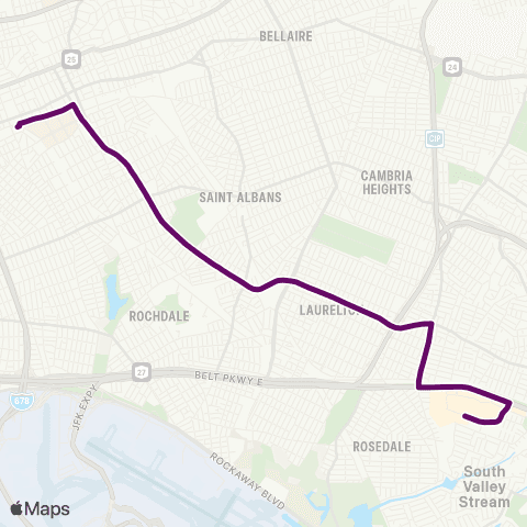 MTA Queens Green Acres - Jamaica map