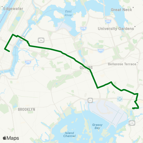 MTA Express Rosedale - Midtown Express map