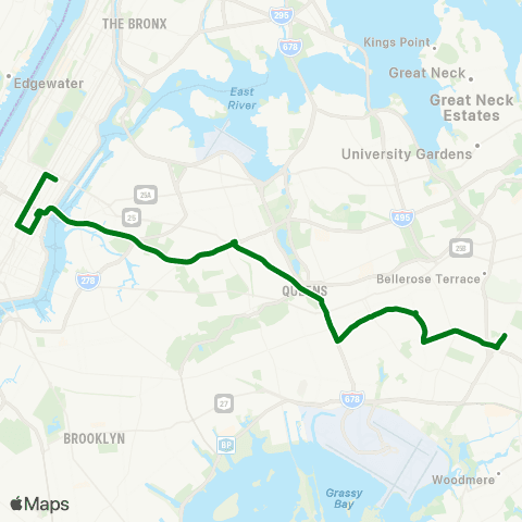 MTA Express Elmont - Midtown Express map