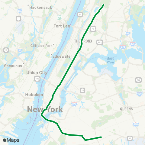 NYC Subway Lexington Avenue Express map