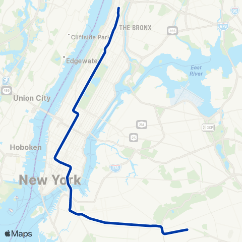 NYC Subway 8 Avenue Local map