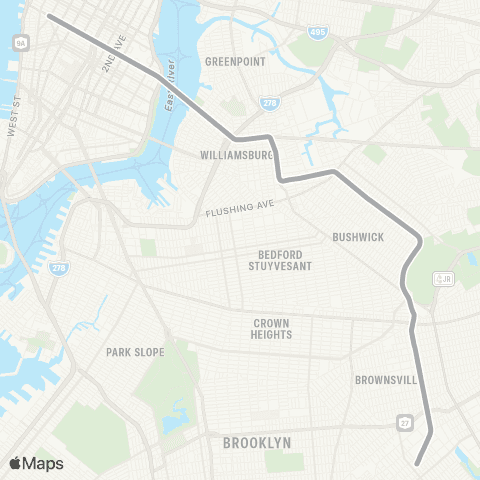 NYC Subway 14 St-Canarsie Local map