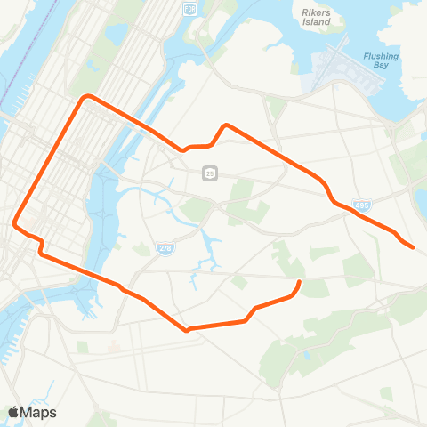 NYC Subway Queens Blvd Local / 6 Av Local / Myrtle Av Local map