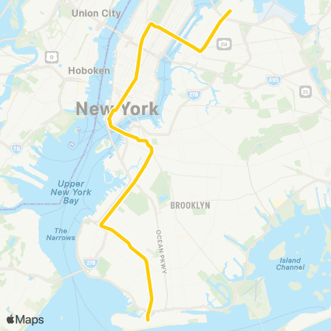 NYC Subway Broadway Express map