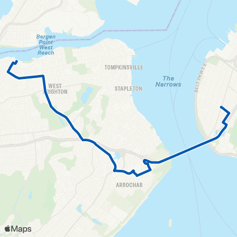 MTA Staten Island Port Richmond - Bay Ridge map