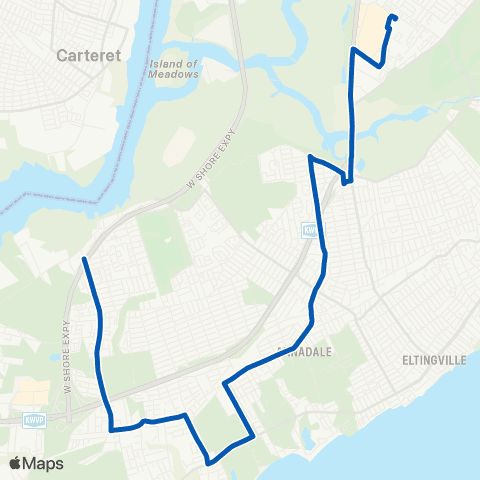 MTA Staten Island Rossville - Staten Island Mall map