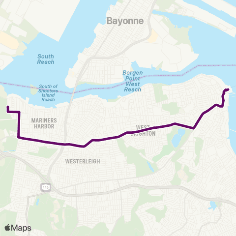 MTA Staten Island St. George - Mariners Harbor Ltd map