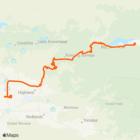 Mountain Transit Off the Mtn BB Val - Running Spgs - S Bernardino map