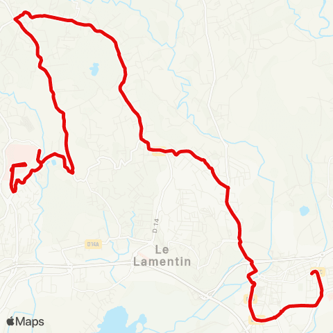 Martinique Transport - Zone Centre CHU la Meynard Petit Manoir map