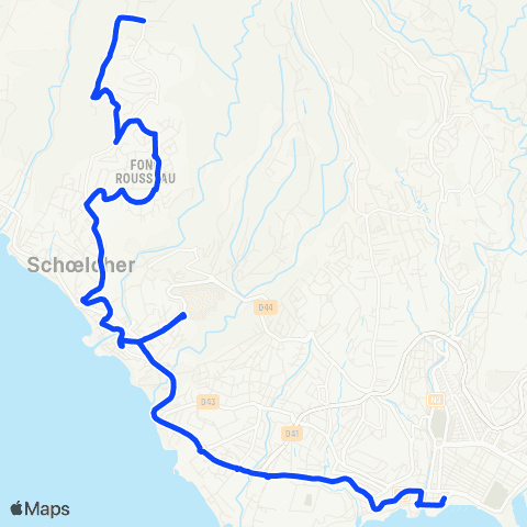 Martinique Transport - Zone Centre Rectorat Campus Pointe Simon map