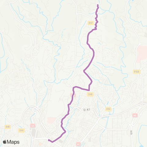 Martinique Transport - Zone Centre Régal Sauveur Nardal map