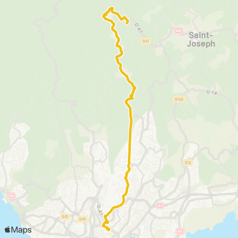 Martinique Transport - Zone Centre Fond Cacao Nardal map