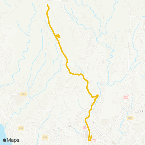 Martinique Transport - Zone Centre Bois Thibault Aliker map