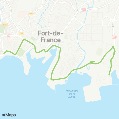 Martinique Transport - Zone Centre Étang Z'Abricot Pointe Simon map