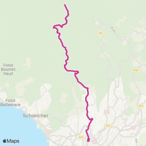 Martinique Transport - Zone Centre Balata Aliker map