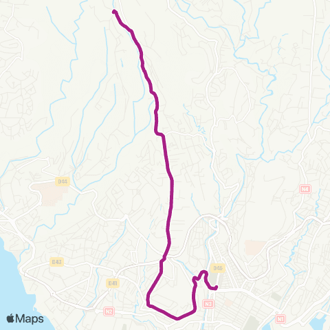 Martinique Transport - Zone Centre Tunnel Didier Aliker map